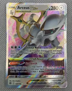 Arceus VSTAR 123/172 Brilliant Stars Ultra Rare Card Near Mint NM Condition - Image 1