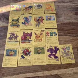 Pokemon Card Bundle x17 – GX EX V VMAX Gold Style Cards Charizard Pikachu - Image 1