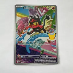 First Partners Illustration Full Card Art Popplio, Litten, Rowlet - Image 4