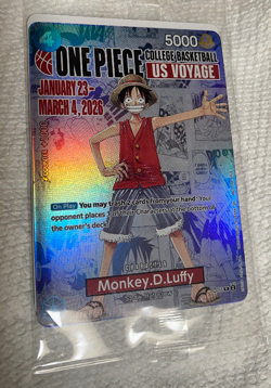 Monkey.D.Luffy Gonzaga Basketball US Voyage One Piece Card & Promotion Poster - Image 1