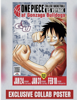 Monkey.D.Luffy Gonzaga Basketball US Voyage One Piece Card & Promotion Poster - Image 3