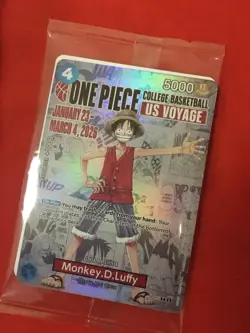 One Piece Monkey.D.Luffy US College Basketball Promo Card SEALED St. John’s - Image 2
