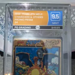 PG 9.5 1998 Charizard & Others Prism #34 Meiji Promo Gold Japanese Pokemon Card - Image 2