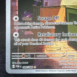 Raticate Holo Rare Perfect Order Pokemon Card 099/088 Mina Nakai Pack Fresh NM - Image 5