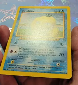 Psyduck 79/105 Neo Destiny Yuka Morii Clay Art Pokemon Card NM+ - Image 3
