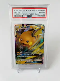 2019 Pokemon Raichu GX Promo Card SM213 ⚡Graded GEM MT 10 💎 - Image 1