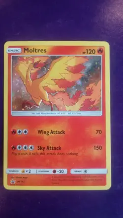 Pokemon TCG Sun & Moon Black Star Promo Moltres SM143 Holo Card 2018 - Image 1