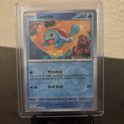 Pokemon TCG Pokemon Center 151 Squirtle Promo Card 007/165 Stamped New & Sealed - Image 1