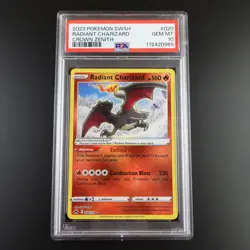 PSA 10 Radiant Charizard 020/159 Pokemon Crown Zenith Holo Graded Card - Image 1