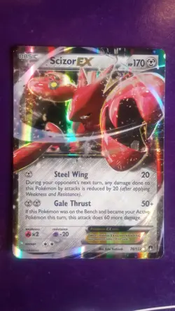 Scizor EX 76/122 Holo XY BREAKpoint Pokemon Card - Image 1