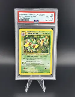 POKEMON NEO GENESIS 1ST EDITION BELLOSSOM HOLO 3/111 PSA 8 - Image 1