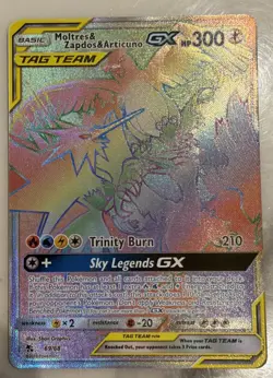 Pokemon TCG Moltres & Zapdos & Articuno Tag Team GX Hidden Fates Card 69/68 - Image 1