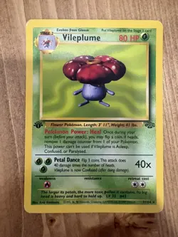 Vileplume 31/64 Rare 1st Edition Jungle Pokemon TCG - Image 1