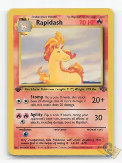 Pokemon TCG - Rapidash 44/64 Moderately Played Uncommon Jungle 1st Edition - Image 1