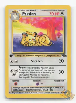 Pokemon TCG - Persian 42/64 Lightly Played Uncommon Jungle 1st Edition - Image 1