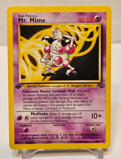 Mr. Mime 22/64 Rare 1st Edition Jungle Pokemon 1763 - Image 1