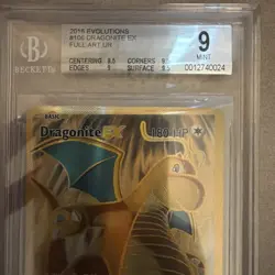 Pokemon TCG XY Evolutions Dragonite EX 106/108 Full Art UR Holo BGS 9 English - Image 2
