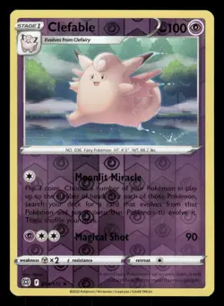 Clefable 054/172 Rare Brilliant Stars Pokemon Reverse Holo NM/M - Image 1