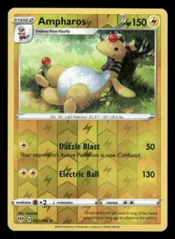 Ampharos 057/189 Rare Darkness Ablaze Pokemon Reverse Holo NM/M - Image 1