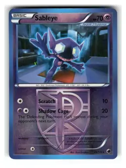 Sableye 49/116 Rare Plasma Freeze Pokemon Reverse Holo Moderately Played - Image 1