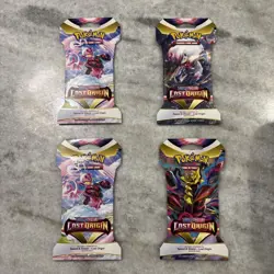 Pokemon TCG Sword and Shield Lost Origin Lot of 4 Sleeved Booster Packs - Image 1