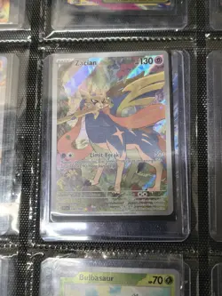 Pokemon TCG Zacian Illustration Rare ME02: Phantasmal Flames 100/094 NM - Image 1