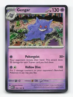 Pokemon TCG - Gengar 094/165 Near Mint Rare 151 Holo - Image 1