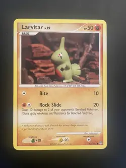 Pokemon TCG Larvitar 63/100 Common Stormfront Set NM Condition - Image 1