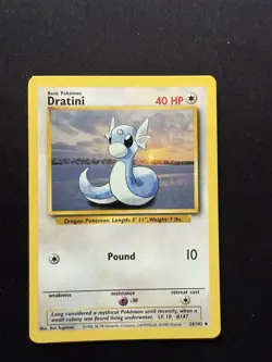 Pokemon TCG 1999 Base Set Dratini 26/102 - Image 1