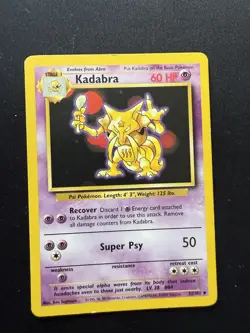 Pokemon TCG 1999 Base Set Kadabra 32/102 - Image 1