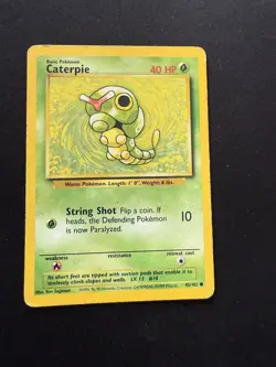 Pokemon TCG 1999 Base Set Caterpie 45/102 - Image 1