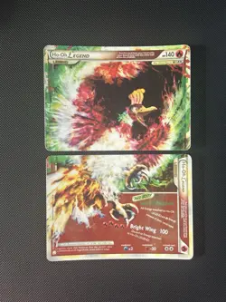 Ho-Oh Legend Top And Bottom Half Pokemon TCG Rare Holo 111/123, 112/123 2010 HP - Image 1