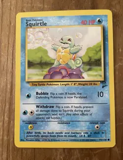 Pokemon TCG Squirtle 93/130 Base Set 2 NM Condition Vintage - Image 1