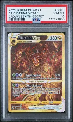 2023 POKEMON SWORD & SHIELD CROWN ZENITH SECRET FULL ART/GIRATINA VSTAR PSA 10 - Image 1