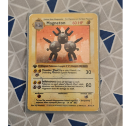 Pokemon 1st EDITION SHADOWLESS BASE SET Moderately played MAGNETON 9/102 - Image 1