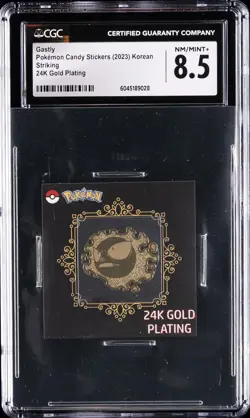2023 POKEMON STICKER STRIKING CANDY 24K GOLD GASTLY CGC 8.5 - Image 1