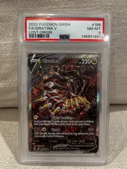 2022 PSA 8 Giratina V Alt Art FA 186/196 Pokemon Lost Origin SWSH - Image 1