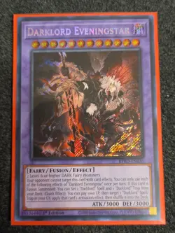Darklord Eveningstar BPRO-EN036 Secret Rare Yugioh 1st Edition Burst Protocol - Image 1