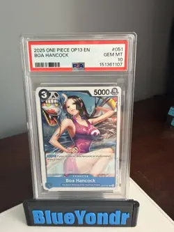 2025 ONE PIECE OP13-051 CARRYING ON HIS WILL FOIL BOA HANCOCK OP TCG PSA 10 - Image 1