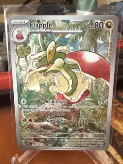 Pokemon TCG Flapple Illustration Rare Holo Card 210/191 Sv08: Surging Sparks - Image 1