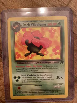 Pokemon - Dark Vileplume 30/82 Team Rocket Base Set Non Holo Card WOTC - NM/LP - Image 1