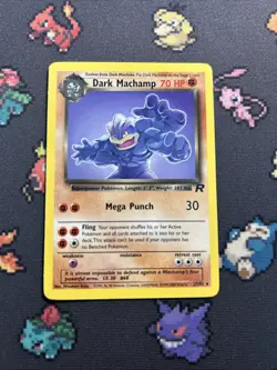 Dark Machamp 27/82 NM/LP -Vintage Rare Pokemon Card- Team Rocket (8q) - Image 1