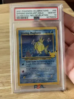 Pokemon TCG Shining Magikarp Celebrations Classic Collection Card 66/64 PSA 10 - Image 1