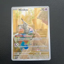 Mimikyu | SVP 075 | Paldean Fates Pokemon Center ETB Stamped Promo Card - Image 1