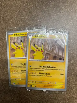 Jumbo Pikachu At The Museum Pokemon Card Black Star Promo In Original Sleeve x2 - Image 1