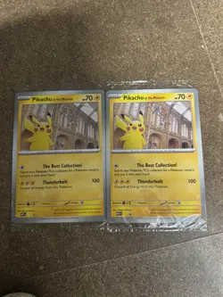 Jumbo Pikachu At The Museum Pokemon Card Black Star Promo In Original Sleeve x2 - Image 3