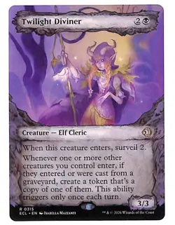 MTG Twilight Diviner SHOWCASE Non-Foil NM Lorwyn Eclipsed ECL #0315 Rare - Image 1