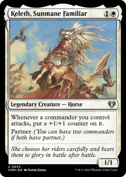 NM - Keleth, Sunmane Familiar [CMM - 33] Commander Masters - Image 1