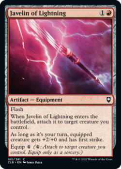 x4 Javelin of Lightning - Foil C MTG Commander Legends: Battle for Baldur's Gate - Image 1
