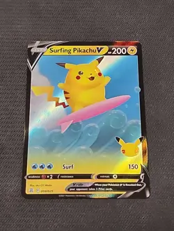 Pokemon Celebrations "Surfing Pikachu V" 008/025 / Ultra Rare / Near Mint - Image 1